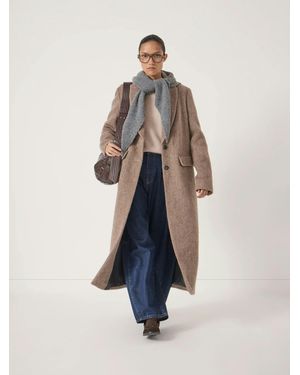 Hush Meridah Oversized Italian Wool Coat - Natural