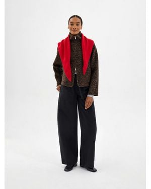 Hush Sanna Barrel Leg Washed Trousers - Red