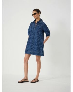 Hush Haisley Denim Mini Dress - Blue