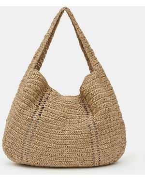 Hush Raffia Oversized Tote Bag - Natural