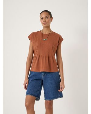 Hush Ellery Pleat Release T-Shirt - Blue
