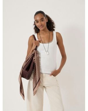 Hush Geometric Printed Scarf - Natural