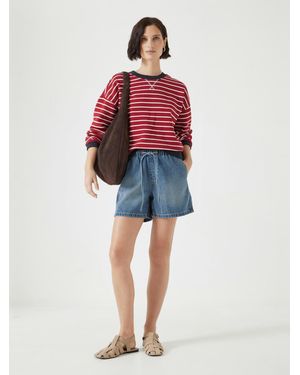 Hush Betty Denim Pull On Shorts - Red