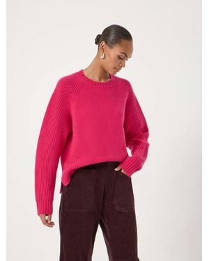 Hush Mira Merino Wool Detachable Roll Neck Jumper - Red