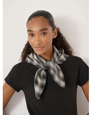 Hush Naya Check Triangle Scarf - Black