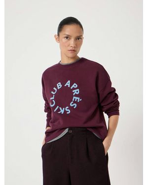 Hush Après Ski Club Graphic Sweatshirt - Red