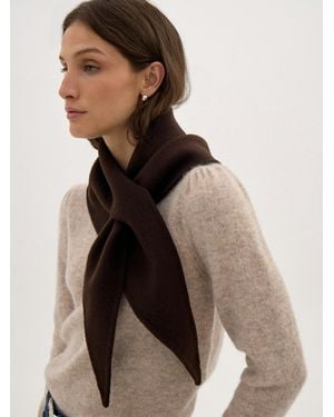 Hush Holden Double Face Triangle Scarf - Brown