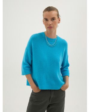 Hush Cherrie Chunky Cashmere Tee - Blue