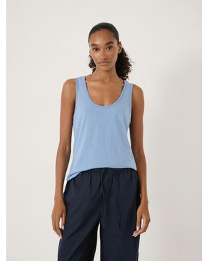 Hush Cotton Slub Tank Top - Blue