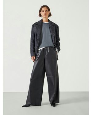 Hush Agatha Leather Pull On Trousers - Blue