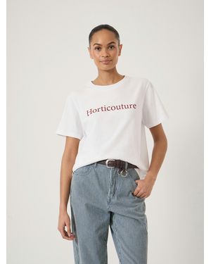 Hush Horticouture Cotton Graphic T-Shirt - White