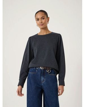 Hush Emily Check Jersey Top - Blue