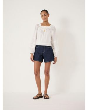 Hush Essential Denim Stretch Shorts - Blue