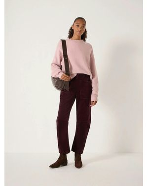 Hush Corduroy Cordi Barrel Leg Trousers - Pink