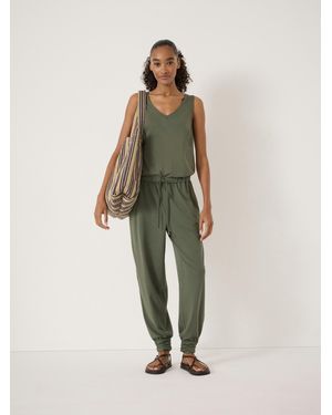 Hush Alexa Harem Sleeveless Jersey Jumpsuit - Green