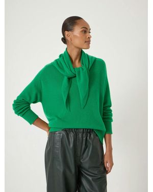 Hush Cashmere Triangle Scarf - Green