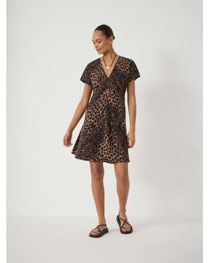 Hush Grace V-Neck Mini Dress - Natural