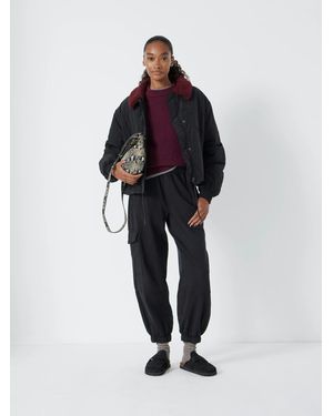 Hush Ava Washed Cargo Trousers - Blue