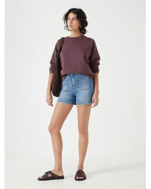Hush Rowan Mid-Rise Denim Shorts - Blue