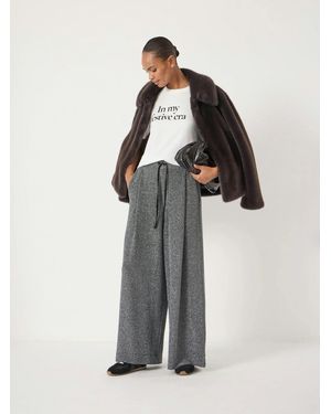 Hush Taylor Metallic Wide Leg Trousers - Grey