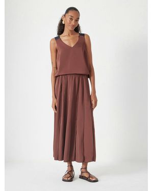 Hush Pippa Satin Pleated Skirt - Multicolour