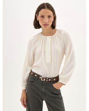 Hush Sylvia Soft Wool Blouse - White