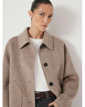 Hush Pure Wool Double Faced Jacket - Brown