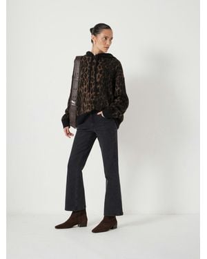 Hush Eliana Cropped Mid Rise Bootcut Jeans - Black