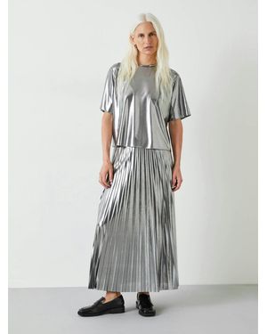 Hush Raven Pleated Maxi Skirt - White