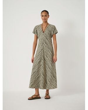 Hush Grace V-Neck Maxi Dress - Natural