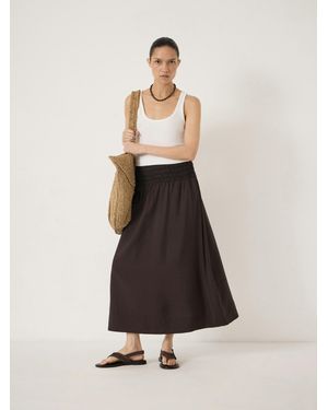 Hush Iris Shirred Waist Skirt - White