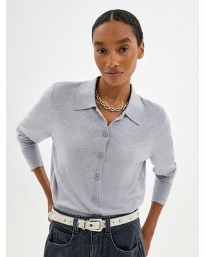 Hush Lara Fine Knit Cardigan - Grey