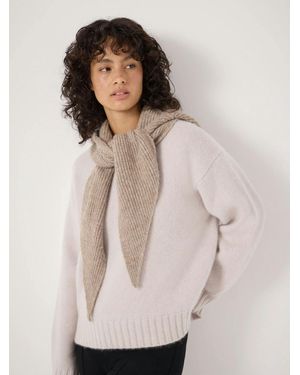 Hush Knitted Hooded Scarf - Natural