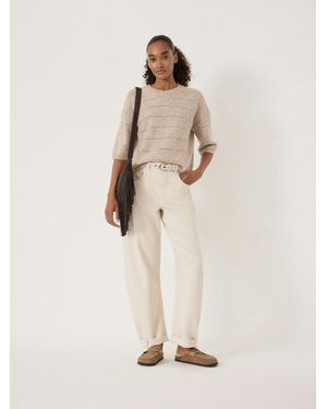 Hush Zavie Turn Up Jeans - Natural