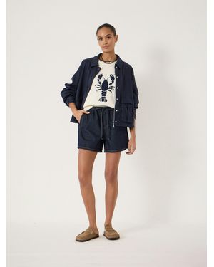 Hush Betty Denim Pull On Shorts - Blue