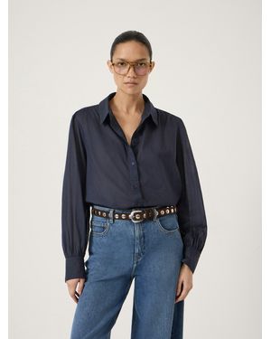 Hush Dakota Cotton Voile Shirt - Blue
