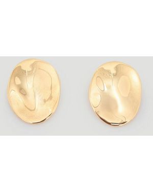 Hush Jett Oversized Organic Shaped Earrings - Natural