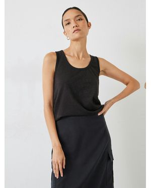 Hush Cotton Slub Tank Top - Black