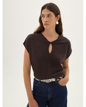 Hush Taline Twist Detail Top - Black