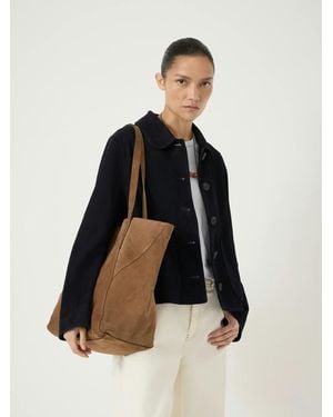 Hush Saffie Suede Panel Tote Bag - Black