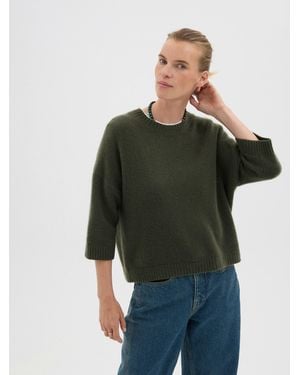 Hush Cherrie Chunky Cashmere Tee - Green
