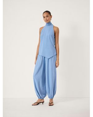 Hush Amaris Bubble Hem Trousers - Blue