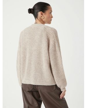 Hush Flossie Waffle Stitch Knitted Cardigan - Natural