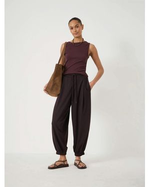 Hush Sephy Bubble Hem Jersey Trouser - Natural