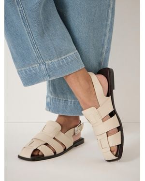Hush Sena Square Toe Fisherman Sandals - Blue