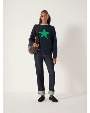 Hush Wool Blend Star Jacquard Jumper - Multicolour