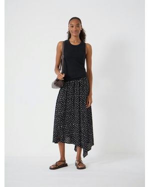 Hush Cesca Polka Dot Asymmetric Skirt - White