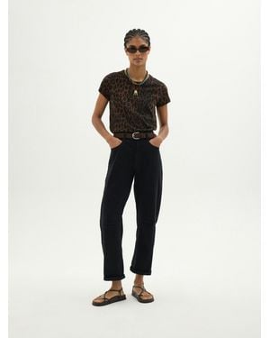 Hush Cordi Twill Barrel Leg Trousers - Multicolour