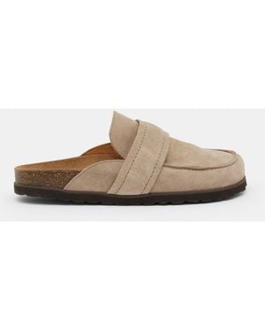 Hush Pia Padded Suede Mules - White