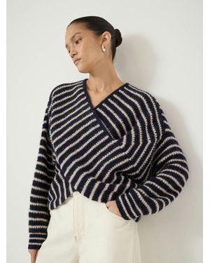 Hush Betty Waffle Stitch Wool Blend Jumper - Grey